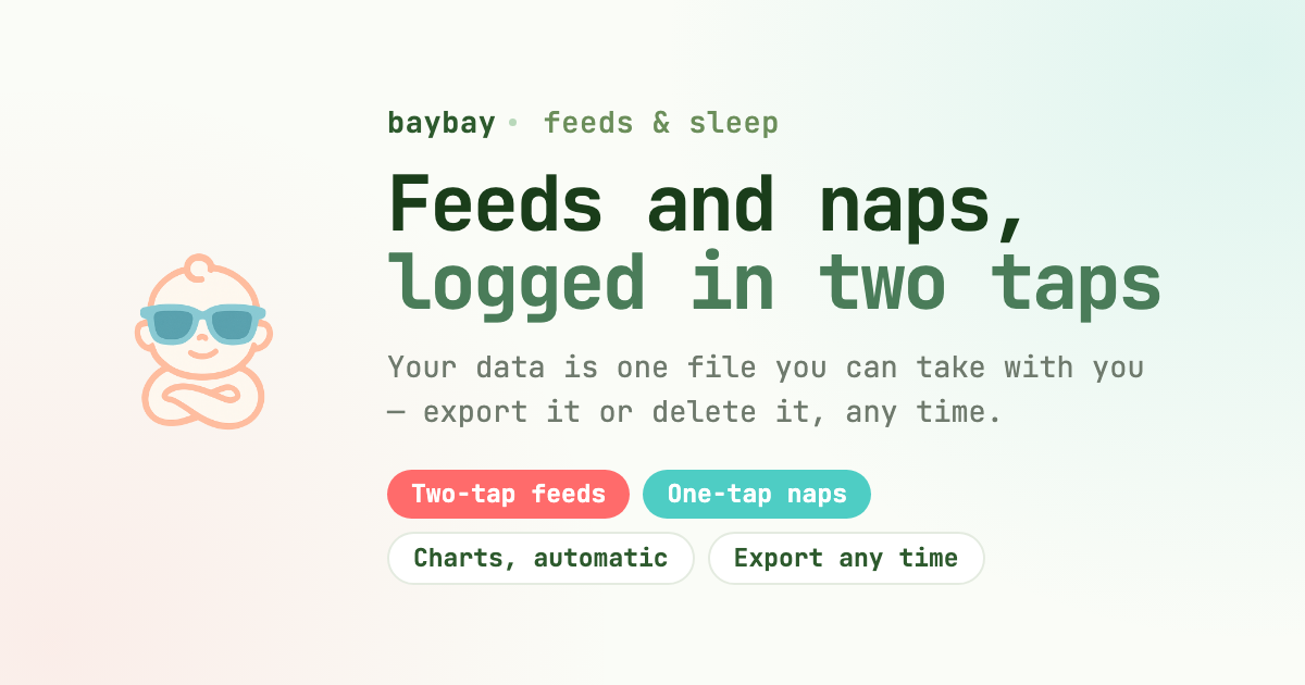 Finally finished my baby tracker app logo